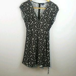 Blue life black and white summer dress